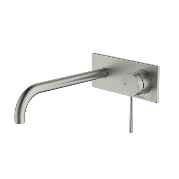 Oliveri Venice Curved Wall Mixer Set Complete Kit Brushed Nickel Lead Free