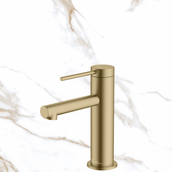 Oliveri Venice Straight Basin Mixer Classic Gold Lead Free