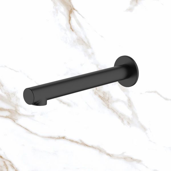 Oliveri Venice Spout 200mm Straight Matte Black Lead Free