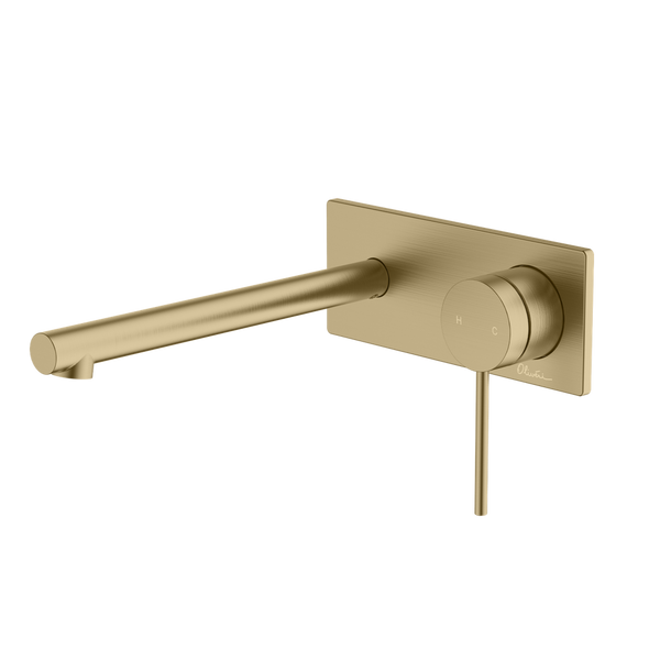 Oliveri Venice Straight Wall Mixer Set Complete Kit Classic Gold Lead Free