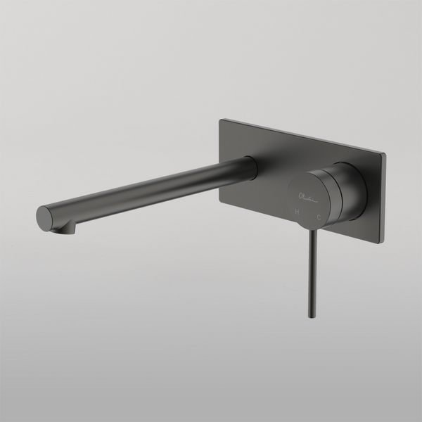 Oliveri Venice Straight Wall Mixer Set Gunmetal