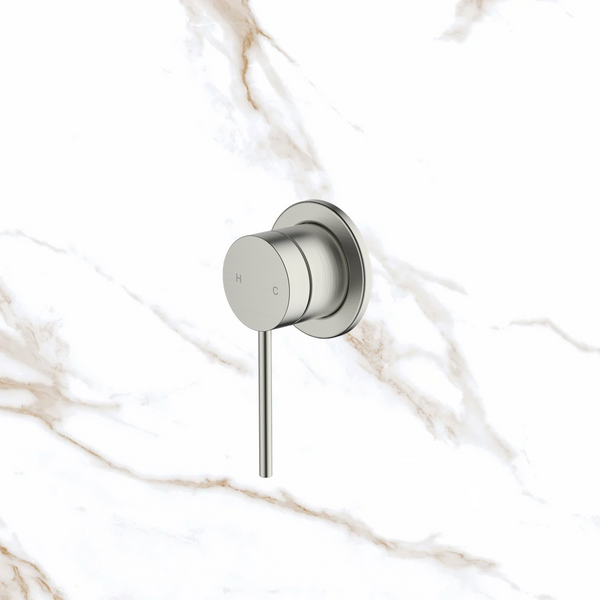 Oliveri Venice Straight Wall Mixer Complete Kit Brushed Nickel Lead Free