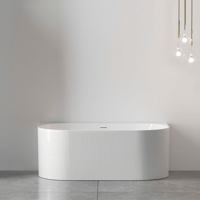 Otti Attica Noosa 1500mm BTW Multi-Fit Bath with Overflow Gloss White
