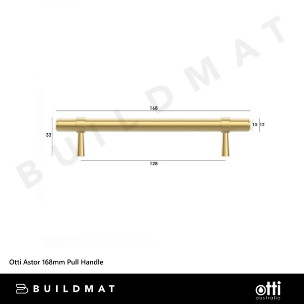 Otti Astor 168mm Pull Handle Brushed Brass