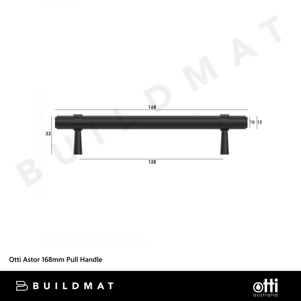 Otti Astor 168mm Pull Handle Matte Black