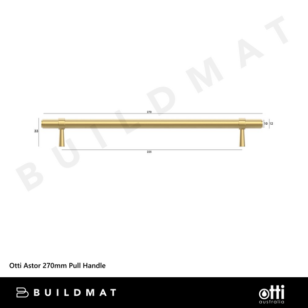 Otti Astor 270mm Pull Handle Brushed Brass