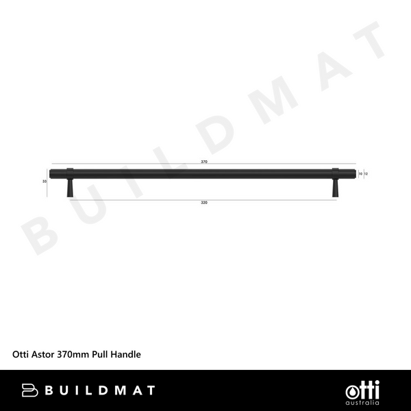Otti Astor 370mm Pull Handle Matte Black