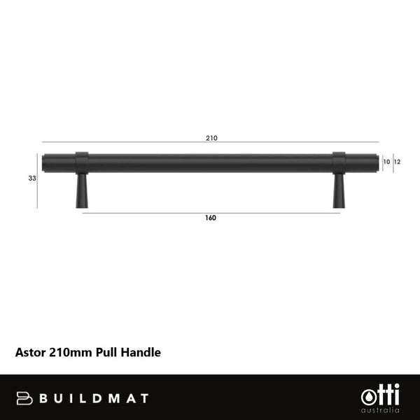 Otti Astor 210mm Pull Handle Matte Black