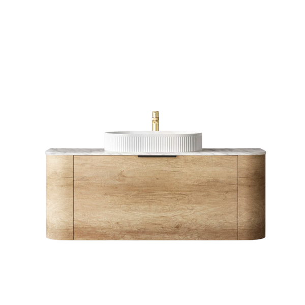 Otti Bondi 1200mm Natural Oak Wall Hung Curve Vanity