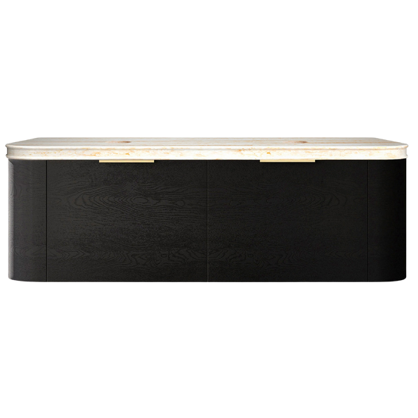Otti Bondi 1500mm Black Oak Wall Hung Curve Vanity