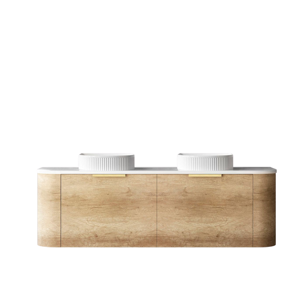 Otti Bondi 1500mm Natural Oak Wall Hung Curve Vanity