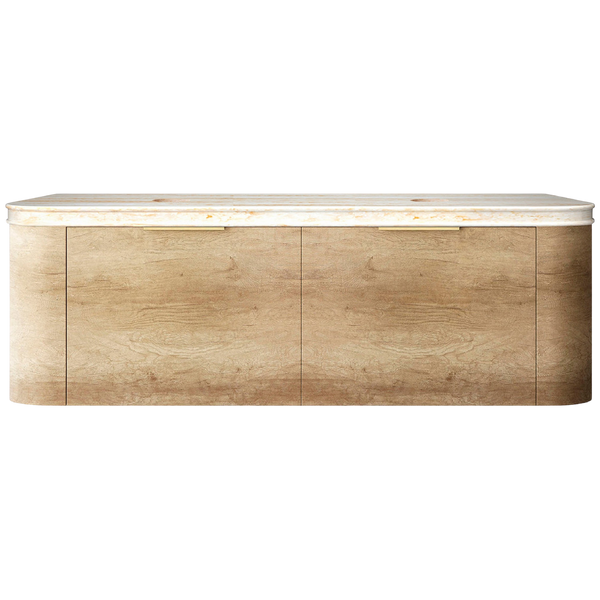 Otti Bondi 1500mm Natural Oak Wall Hung Curve Vanity