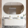 Otti Bondi 1500mm Satin White Fluted Wall Hung Curve Vanity