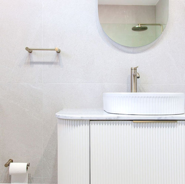 Otti Bondi 1500mm Satin White Fluted Wall Hung Curve Vanity