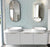 Otti Bondi 1800mm Satin White Fluted Wall Hung Curve Vanity