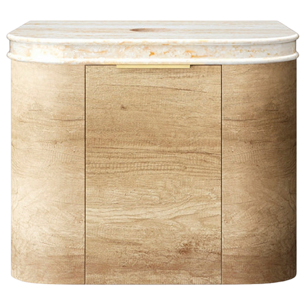 Otti Bondi 600mm Natural Oak Wall Hung Curve Vanity