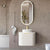 Otti Bondi 600mm Satin White Fluted Wall Hung Curve Vanity