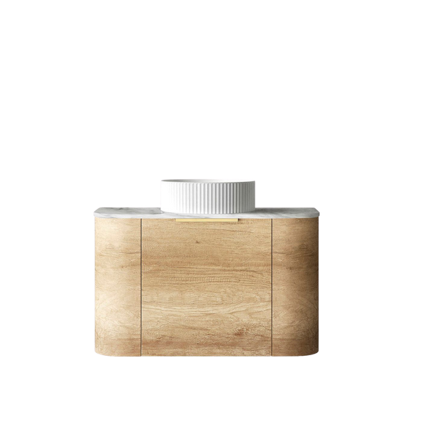 Otti Bondi 750mm Natural Oak Wall Hung Curve Vanity
