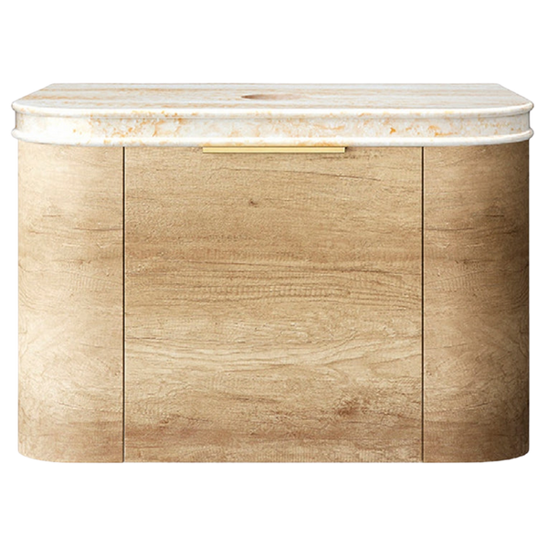 Otti Bondi 750mm Natural Oak Wall Hung Curve Vanity