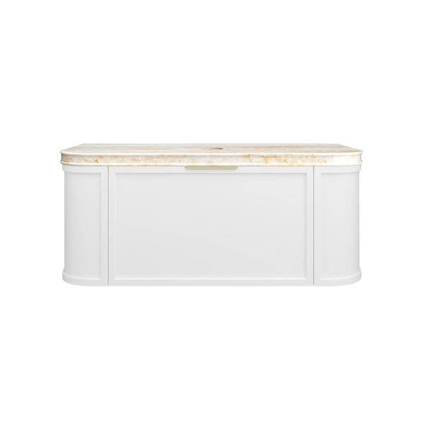 Otti Hampshire 1200mm Satin White Wall Hung Curve Vanity