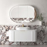 Otti Hampshire 1200mm Satin White Wall Hung Curve Vanity