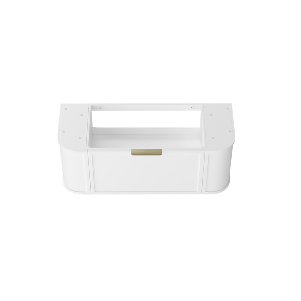 Otti Hampshire 1200mm Satin White Wall Hung Curve Vanity