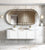 Otti Hampshire 1800mm Satin White Wall Hung Double Bowl Curve Vanity