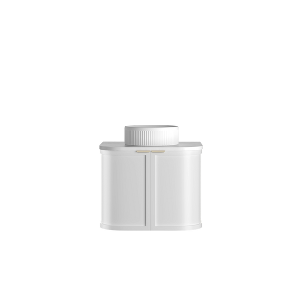 Otti Hampshire 600mm Satin White Wall Hung Curve Vanity