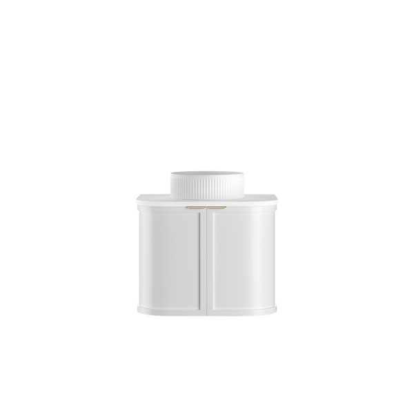 Otti Hampshire 600mm Satin White Wall Hung Curve Vanity