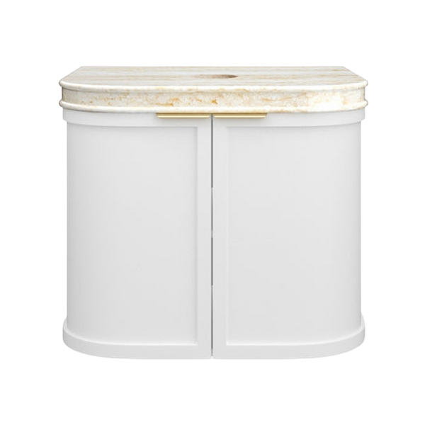 Otti Hampshire 600mm Satin White Wall Hung Curve Vanity