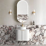 Otti Hampshire 600mm Satin White Wall Hung Curve Vanity