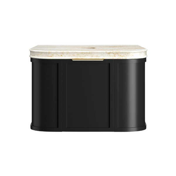 Otti Hampshire 750mm Satin Black Wall Hung Curve Vanity