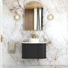 Otti Hampshire 750mm Satin Black Wall Hung Curve Vanity