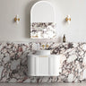 Otti Hampshire 750mm Satin White Wall Hung Curve Vanity
