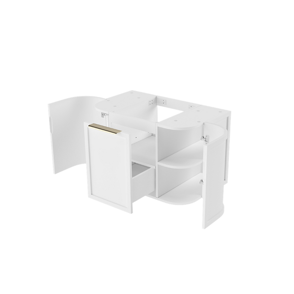 Otti Hampshire 750mm Satin White Wall Hung Curve Vanity