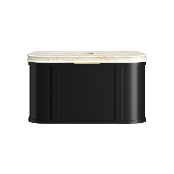 Otti Hampshire 900mm Satin Black Wall Hung Curve Vanity