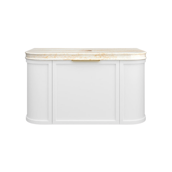 Otti Hampshire 900mm Satin White Wall Hung Curve Vanity