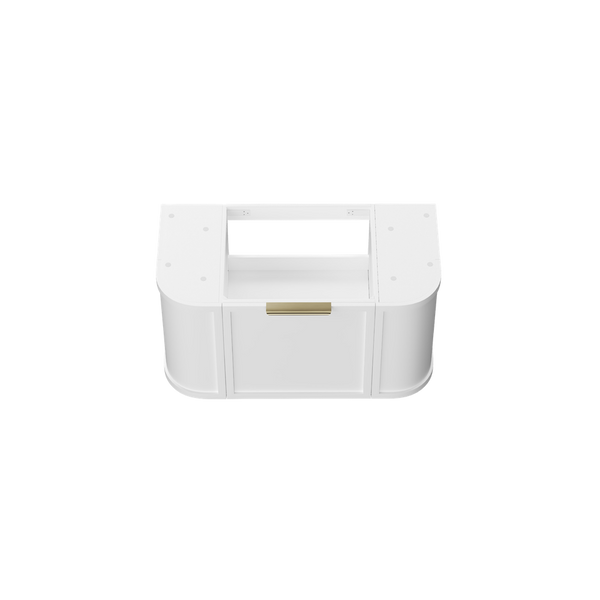 Otti Hampshire 900mm Satin White Wall Hung Curve Vanity