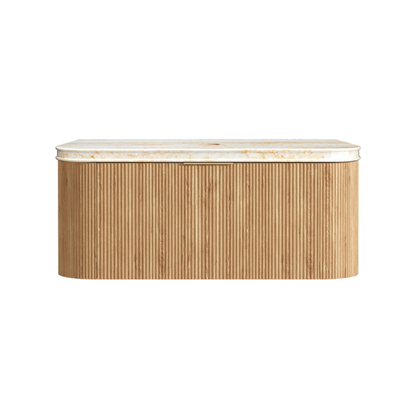Otti Bondi 1200mm Woodland Oak Fluted Curve Vanity