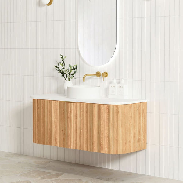 Otti Bondi 1200mm Woodland Oak Fluted Curve Vanity