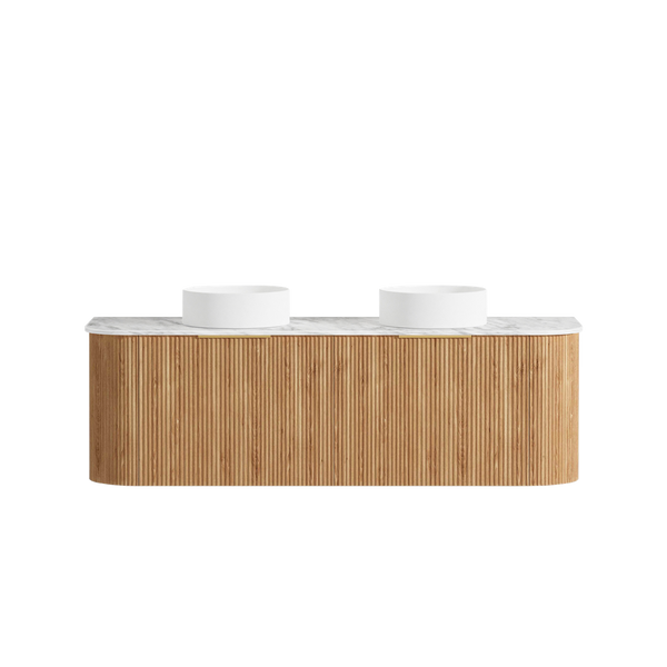 Otti Bondi 1500mm Woodland Oak Fluted Curve Vanity