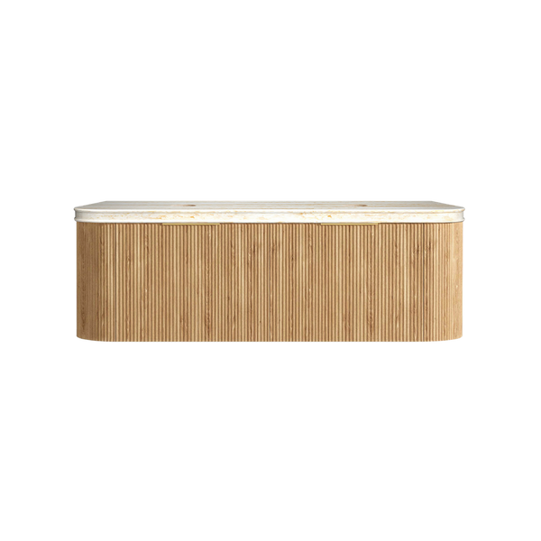 Otti Bondi 1500mm Woodland Oak Fluted Curve Vanity