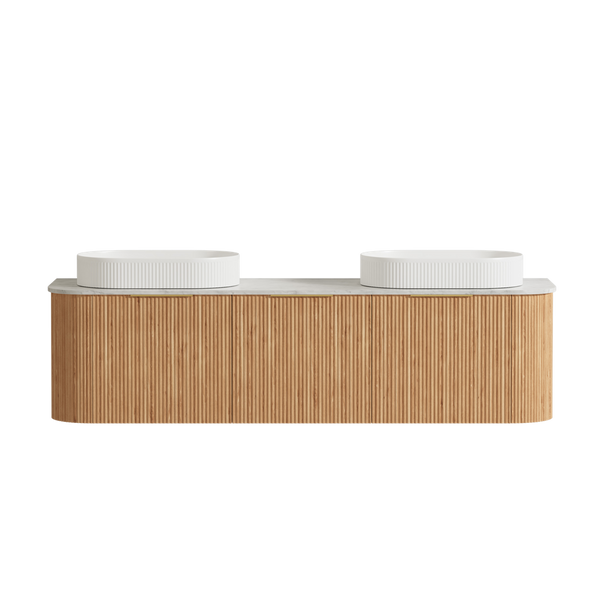 Otti Bondi 1800mm Woodland Oak Fluted Curve Vanity