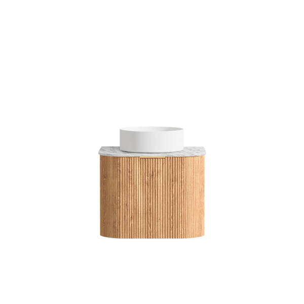 Otti Bondi 600mm Woodland Oak Fluted Curve Vanity