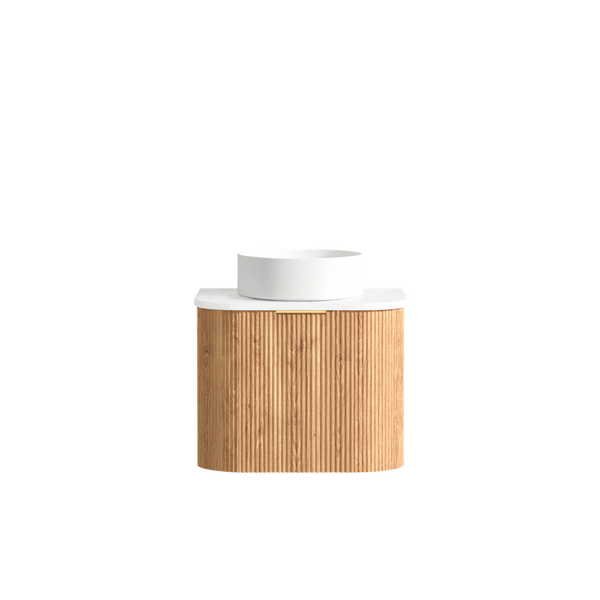 Otti Bondi 600mm Woodland Oak Fluted Curve Vanity