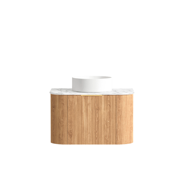 Otti Bondi 750mm Woodland Oak Fluted Curve Vanity