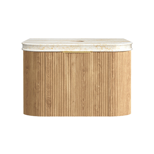 Otti Bondi 750mm Woodland Oak Fluted Curve Vanity