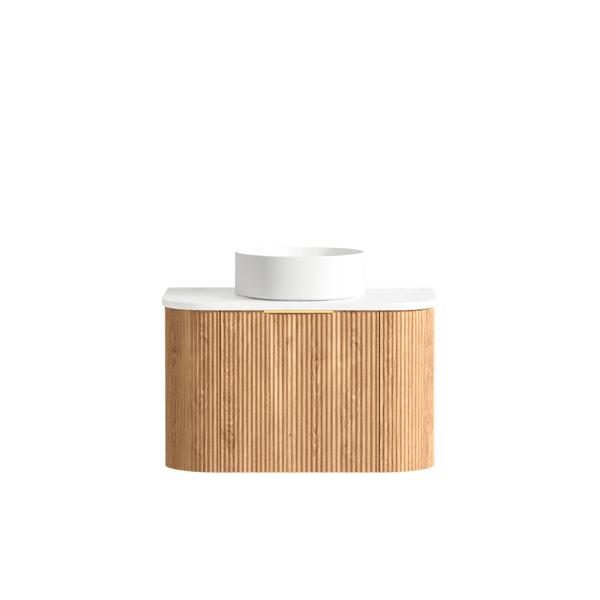 Otti Bondi 750mm Woodland Oak Fluted Curve Vanity