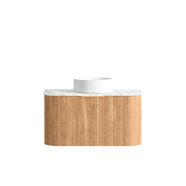 Otti Bondi 900mm Woodland Oak Fluted Curve Vanity