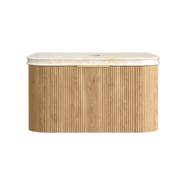 Otti Bondi 900mm Woodland Oak Fluted Curve Vanity
